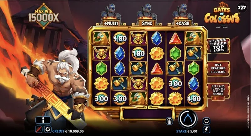 Gates of Colossus MultiChase - pantalla principal con carretes de 6×5